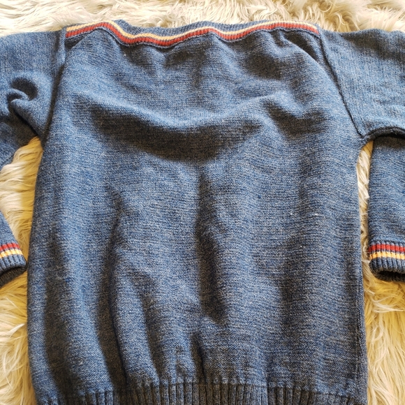 Sold70s Preppy Vintage Sweater Bateau Neckline - Picture 8 of 10
